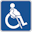 Pictogramme handicap - obésité avec canne